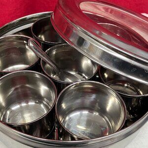 Stainless Masala Dabba Spice Container Box EUC